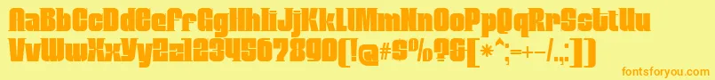 MobleyserifRegular Font – Orange Fonts on Yellow Background