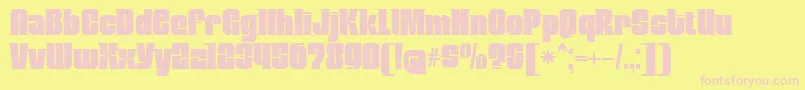 MobleyserifRegular Font – Pink Fonts on Yellow Background