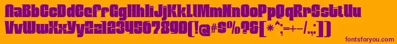 MobleyserifRegular Font – Purple Fonts on Orange Background