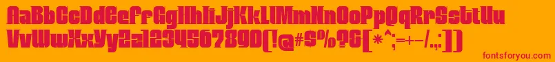 MobleyserifRegular Font – Red Fonts on Orange Background