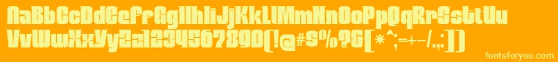 MobleyserifRegular Font – Yellow Fonts on Orange Background