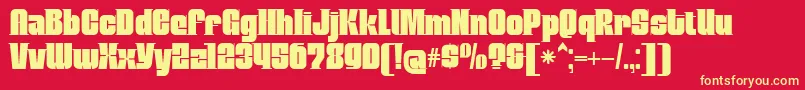 MobleyserifRegular Font – Yellow Fonts on Red Background