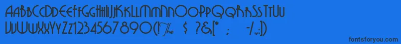 Grenadier Font – Black Fonts on Blue Background