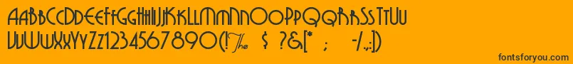 Grenadier Font – Black Fonts on Orange Background