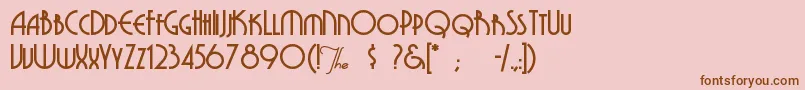 Police Grenadier – polices brunes sur fond rose