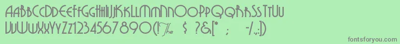 fuente Grenadier – Fuentes Grises Sobre Fondo Verde