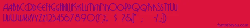 Grenadier Font – Purple Fonts on Red Background