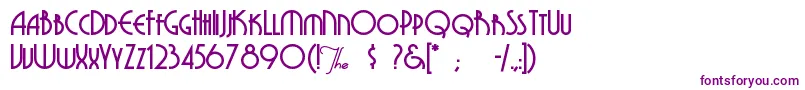 Czcionka Grenadier – fioletowe czcionki