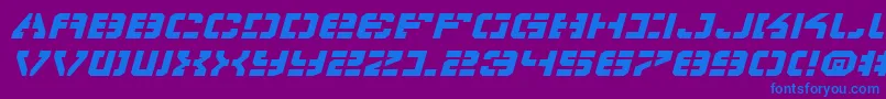 VyperExpandedItalic Font – Blue Fonts on Purple Background
