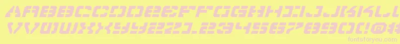 VyperExpandedItalic Font – Pink Fonts on Yellow Background