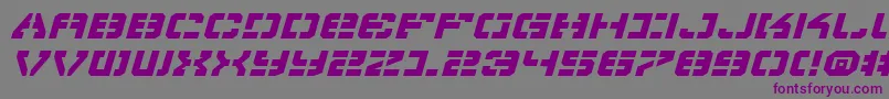 フォントVyperExpandedItalic – 紫色のフォント、灰色の背景