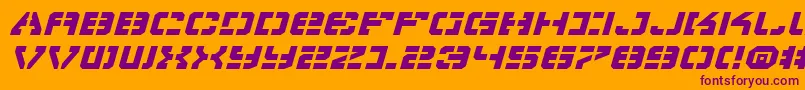 VyperExpandedItalic Font – Purple Fonts on Orange Background