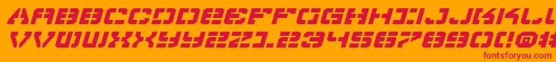 フォントVyperExpandedItalic – オレンジの背景に赤い文字