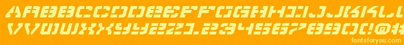 VyperExpandedItalic Font – Yellow Fonts on Orange Background