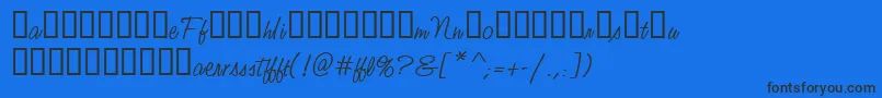 StudioScriptAltTwoItcTt Font – Black Fonts on Blue Background