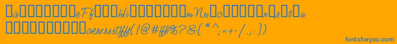 StudioScriptAltTwoItcTt Font – Blue Fonts on Orange Background