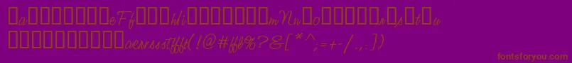 StudioScriptAltTwoItcTt Font – Brown Fonts on Purple Background