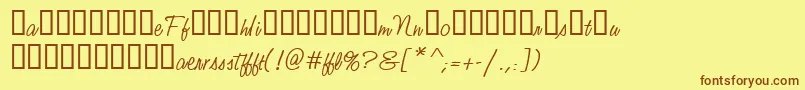 StudioScriptAltTwoItcTt Font – Brown Fonts on Yellow Background