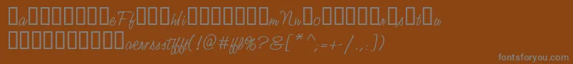 StudioScriptAltTwoItcTt Font – Gray Fonts on Brown Background