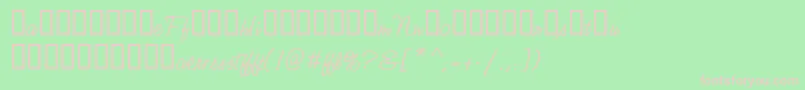 StudioScriptAltTwoItcTt-fontti – vaaleanpunaiset fontit vihreällä taustalla