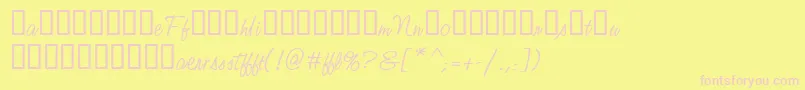 StudioScriptAltTwoItcTt Font – Pink Fonts on Yellow Background