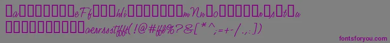 StudioScriptAltTwoItcTt-Schriftart – Violette Schriften auf grauem Hintergrund