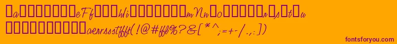 StudioScriptAltTwoItcTt Font – Purple Fonts on Orange Background
