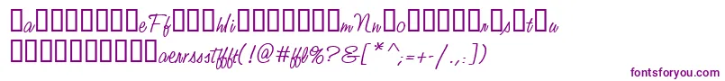 StudioScriptAltTwoItcTt Font – Purple Fonts on White Background