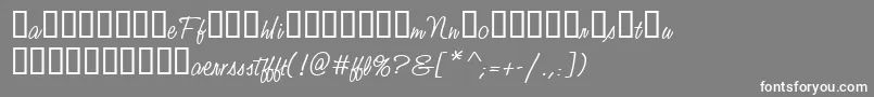 フォントStudioScriptAltTwoItcTt – 灰色の背景に白い文字