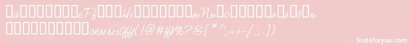 フォントStudioScriptAltTwoItcTt – ピンクの背景に白い文字