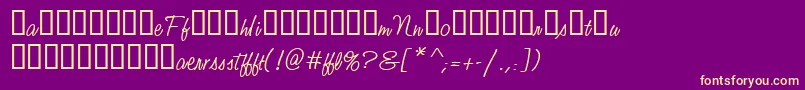 StudioScriptAltTwoItcTt Font – Yellow Fonts on Purple Background