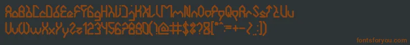 HouseBuilderBold Font – Brown Fonts on Black Background