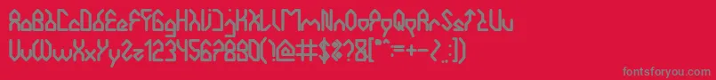 HouseBuilderBold-Schriftart – Graue Schriften auf rotem Hintergrund