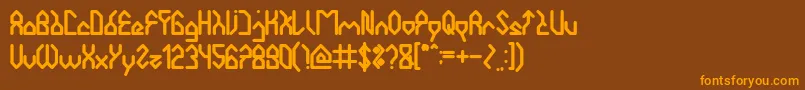 HouseBuilderBold Font – Orange Fonts on Brown Background