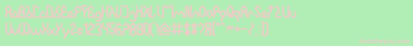 HouseBuilderBold Font – Pink Fonts on Green Background