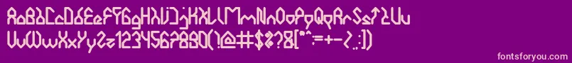 HouseBuilderBold-Schriftart – Rosa Schriften auf violettem Hintergrund