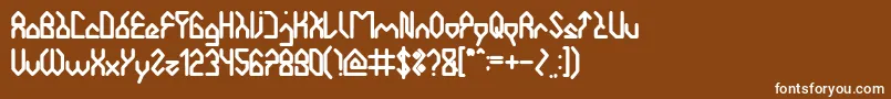 フォントHouseBuilderBold – 茶色の背景に白い文字