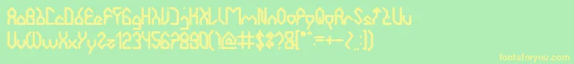 Шрифт HouseBuilderBold – жёлтые шрифты на зелёном фоне