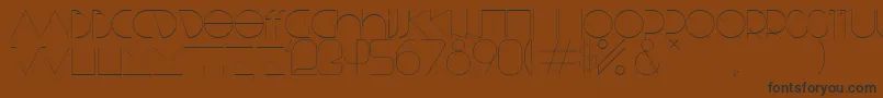 BisurkRegular Font – Black Fonts on Brown Background