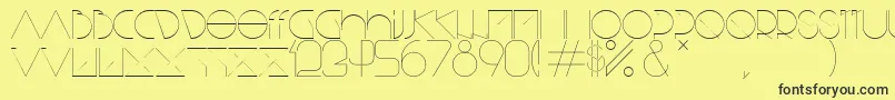 BisurkRegular Font – Black Fonts on Yellow Background