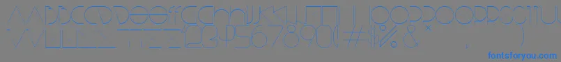 BisurkRegular-Schriftart – Blaue Schriften auf grauem Hintergrund