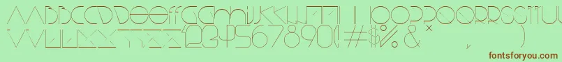 BisurkRegular Font – Brown Fonts on Green Background