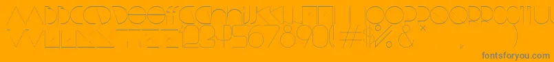 BisurkRegular Font – Gray Fonts on Orange Background