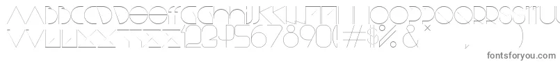 BisurkRegular-fontti – harmaat kirjasimet valkoisella taustalla
