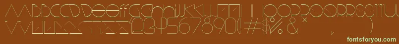 BisurkRegular Font – Green Fonts on Brown Background