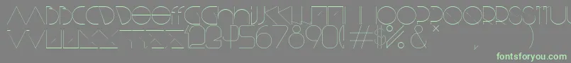 BisurkRegular Font – Green Fonts on Gray Background