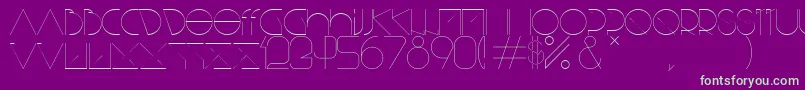 BisurkRegular Font – Green Fonts on Purple Background