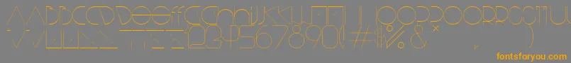 BisurkRegular Font – Orange Fonts on Gray Background