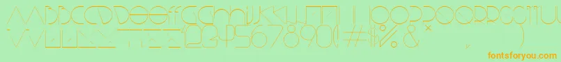 BisurkRegular Font – Orange Fonts on Green Background