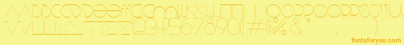 BisurkRegular Font – Orange Fonts on Yellow Background